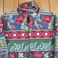 Vintage 1990s Alfred Dunner Abstract Pattern Graphic Fleece Zip Up Sweater Men's Small from propervintagecanada