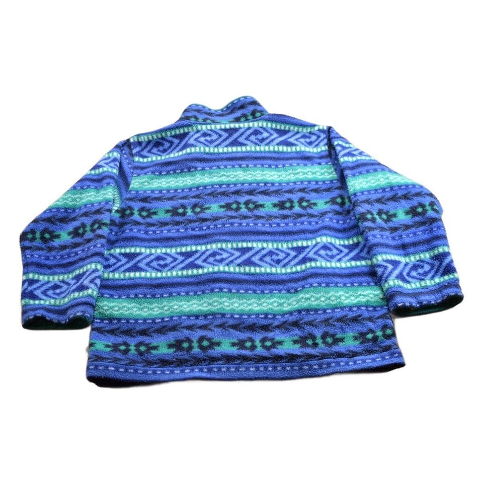 Vintage 1990s Alfred Dunner Abstract Patterned Zip Up Fleece Sweater Men's Medium from propervintagecanada