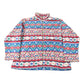 Vintage 1990s Alfred Dunner All Over Print Zip Up Fleece Sweater Size Woman's Medium from propervintagecanada