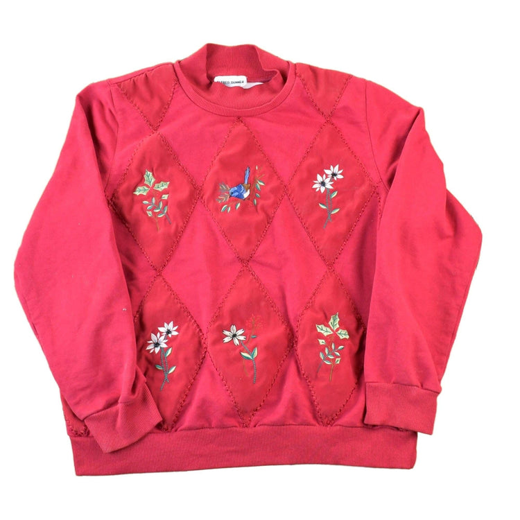 Vintage 1990s Alfred Dunner Bird And Flowers Outdoorsman Crewneck Sweatshirt Men's Medium from propervintagecanada