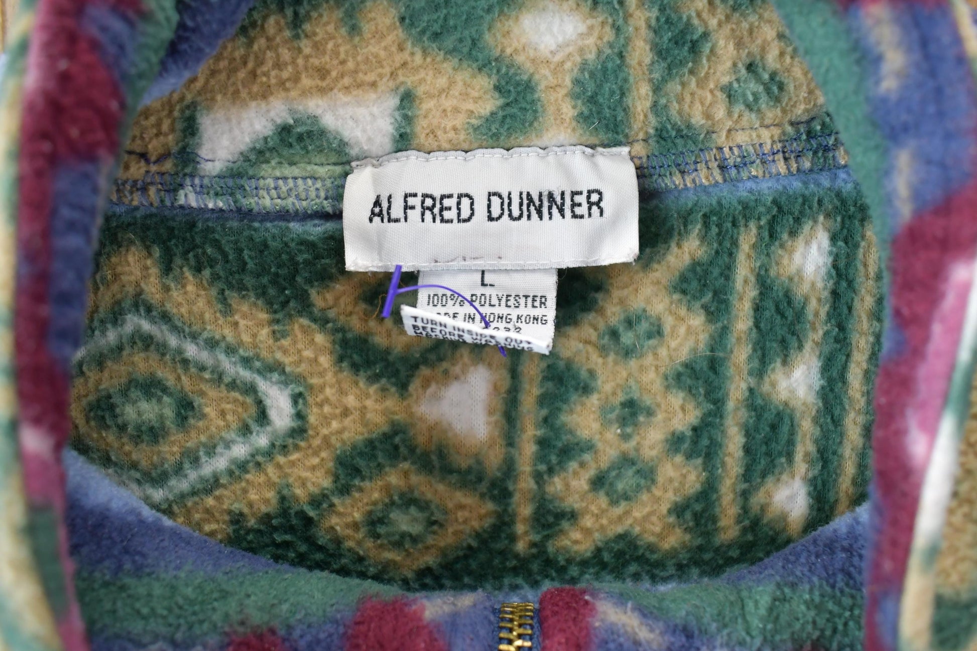 Vintage 1990s Alfred Dunner Fleece Sweater Men's Large from propervintagecanada