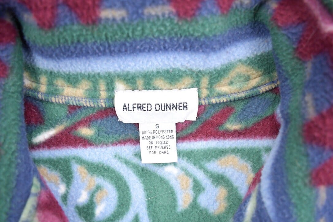Vintage 1990s Alfred Dunner Fleece Zip Up Sweater Men's Small from propervintagecanada