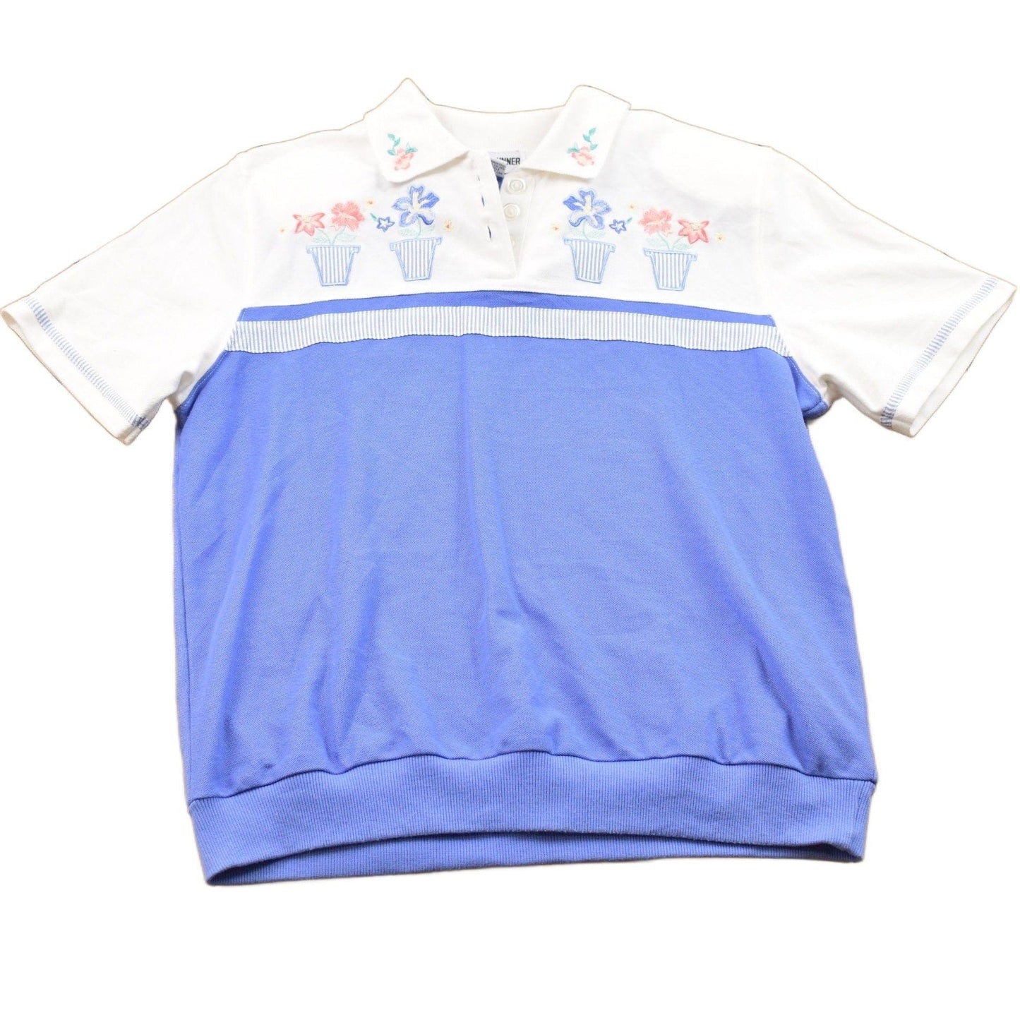 Vintage 1990s Alfred Dunner Floral Collared Shirt Women's M from propervintagecanada