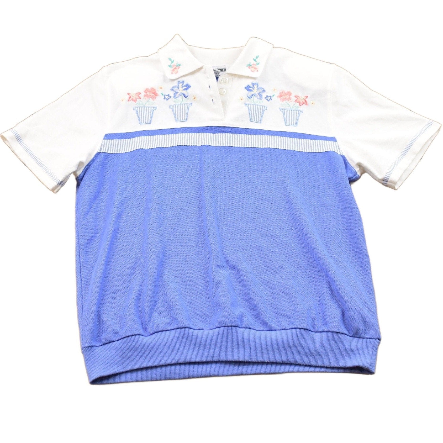 Vintage 1990s Alfred Dunner Floral Collared Shirt Women's M from propervintagecanada