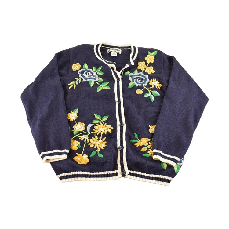 Vintage 1990s Alfred Dunner Floral Knit Cardigan Sweater Women's S from propervintagecanada