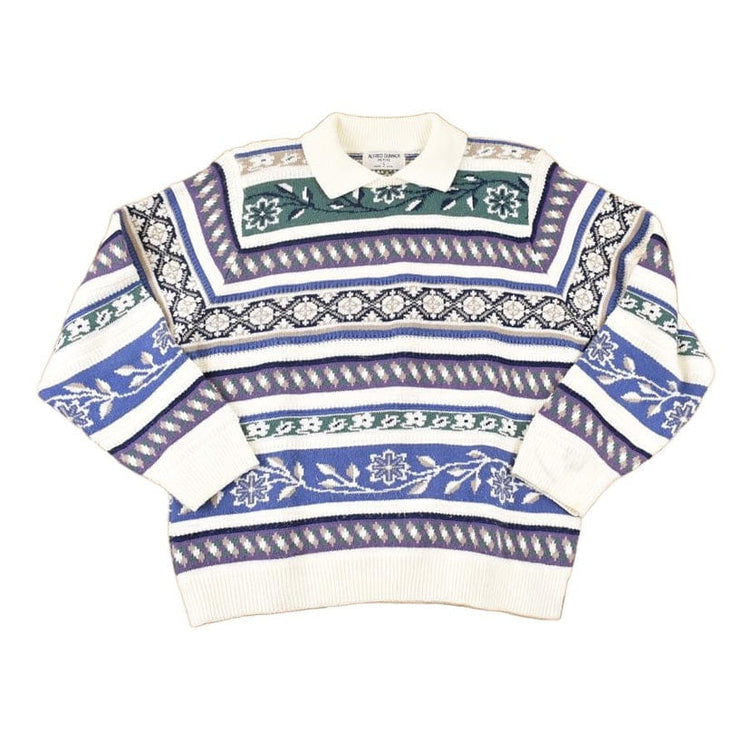 Vintage 1990s Alfred Dunner Petite Knit Collared Sweater Women's L from propervintagecanada