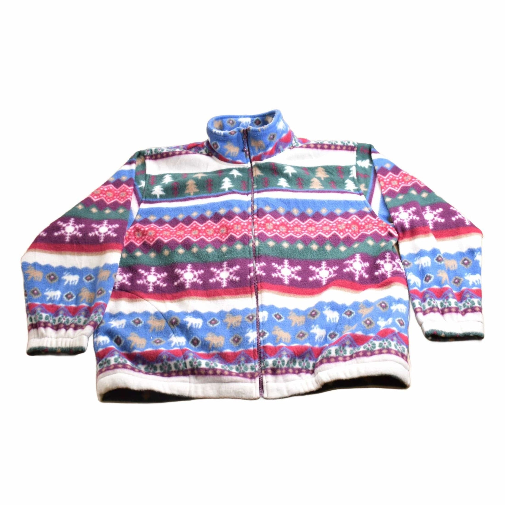 Vintage 1990s Alfred Dunner Winter Theme Fleece Sweater Men's Large from propervintagecanada