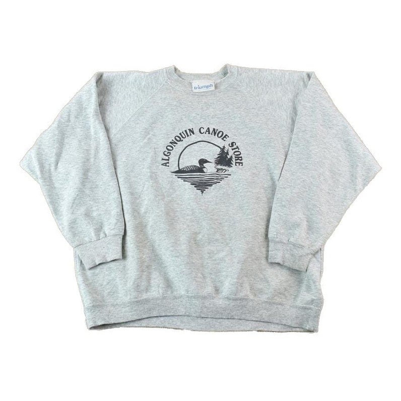 Vintage 1990s Algonquin Canoe Store Souvenir Loon Crewneck Sweatshirt Men's Large from propervintagecanada
