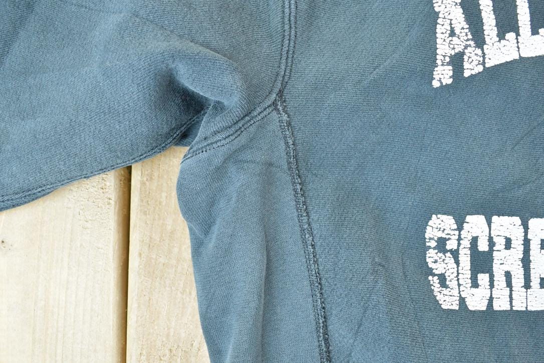 Vintage 1990s All American Screen Printing Cropped Heavyweight Souvenir Crewneck Sweatshirt Women's Cropped M from propervintagecanada