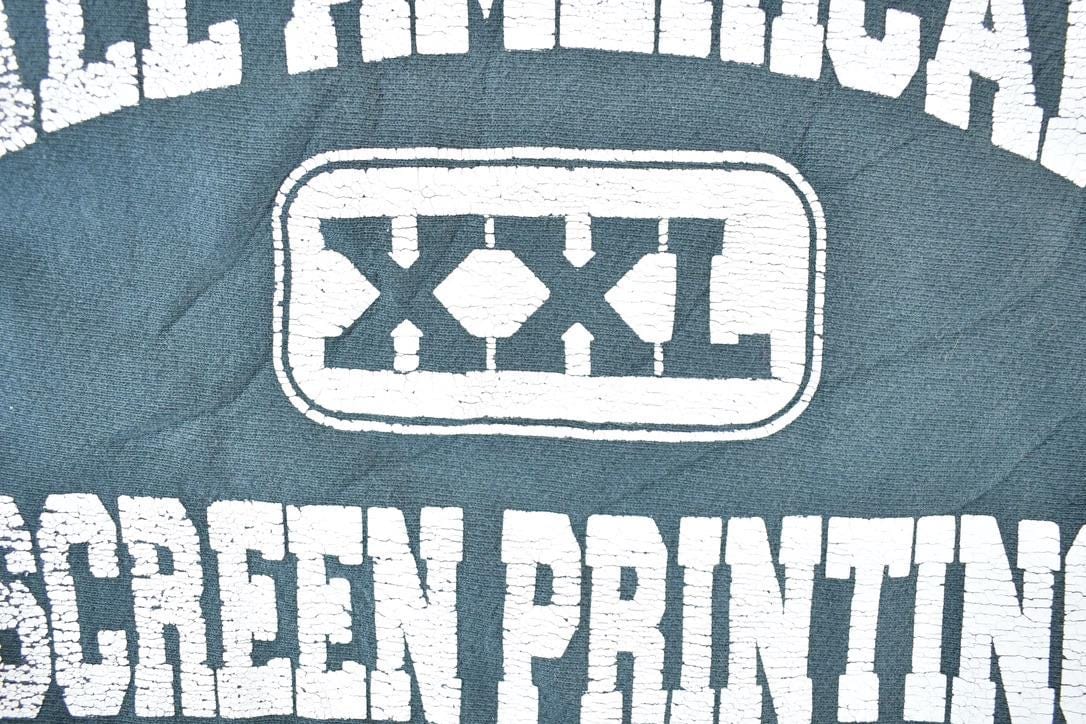 Vintage 1990s All American Screen Printing Cropped Heavyweight Souvenir Crewneck Sweatshirt Women's Cropped M from propervintagecanada