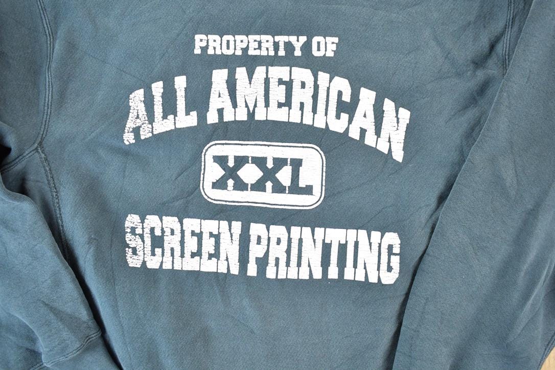 Vintage 1990s All American Screen Printing Cropped Heavyweight Souvenir Crewneck Sweatshirt Women's Cropped M from propervintagecanada
