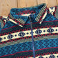 Vintage 1990s All Over Aztec Pattern Fleece Sweater Men's XL from propervintagecanada