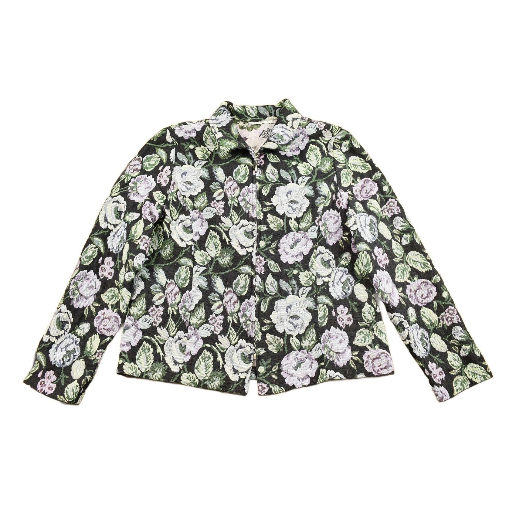 Vintage 1990s All Over Paisley Patchwork Zip Up Jacket Women's M from propervintagecanada