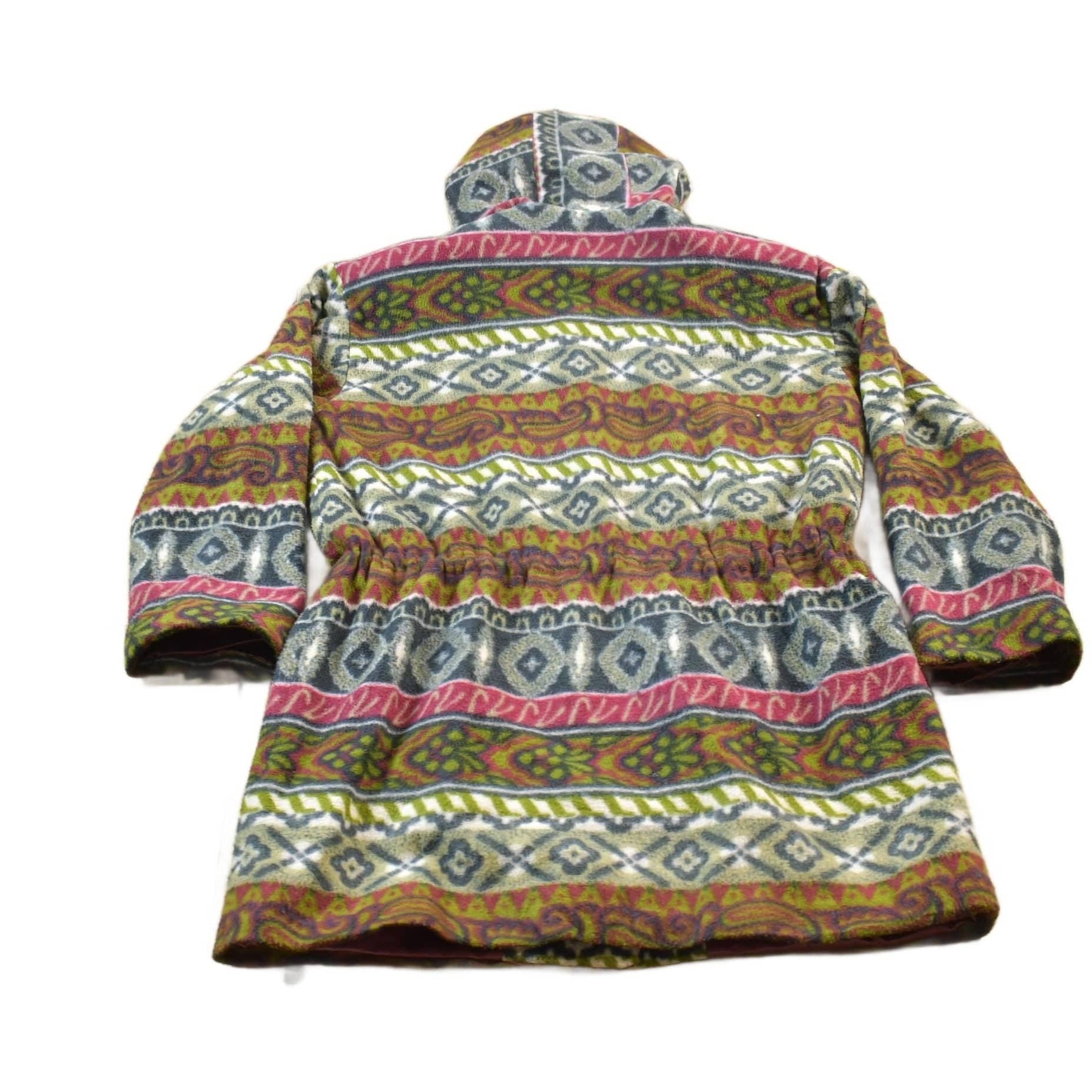 Vintage 1990s All Over Pattern Fleece Sweater Men's Medium from propervintagecanada