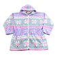 Vintage 1990s All Over Pattern Hooded Fleece Sweater Women's L from propervintagecanada