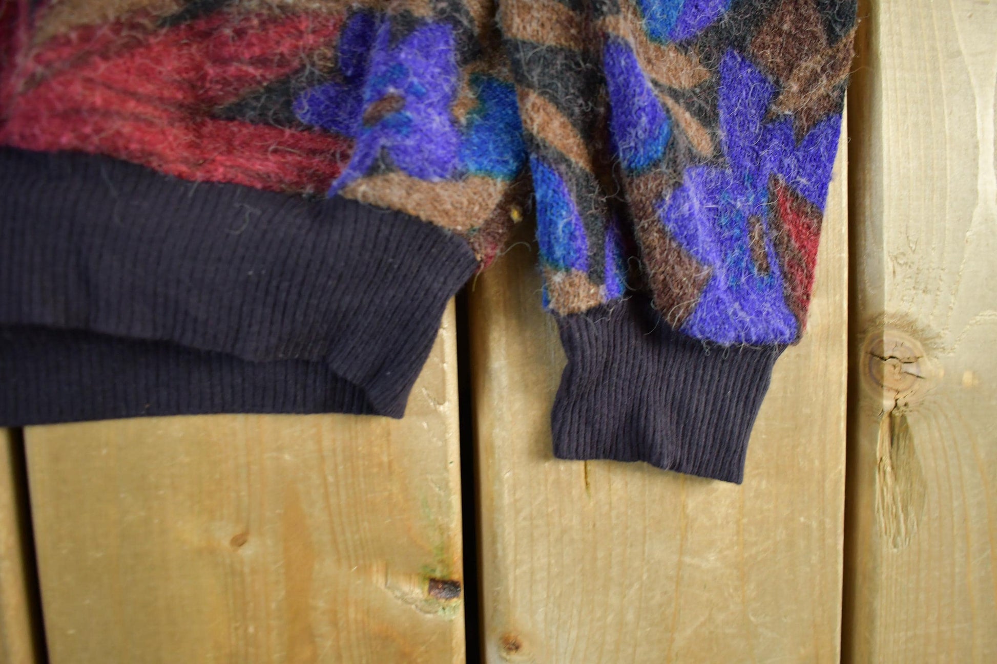 Vintage 1990s All Over Pattern Mohair Knit Sweater Women's Medium from propervintagecanada
