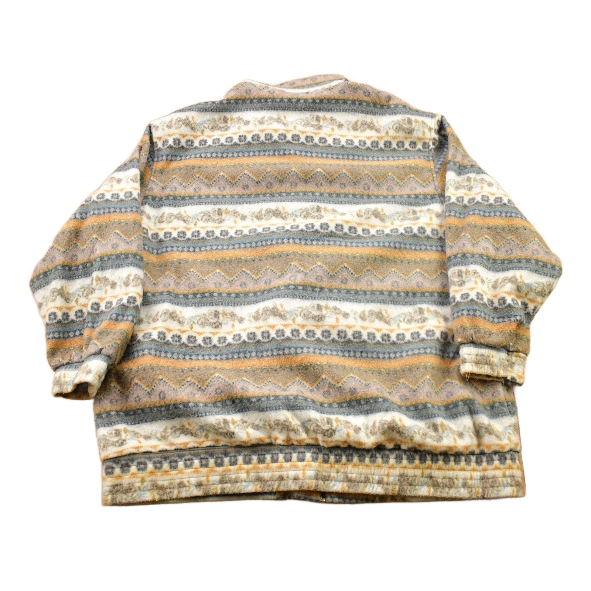 Vintage 1990s All Over Print Fleece Sweater Men's 3XL from propervintagecanada