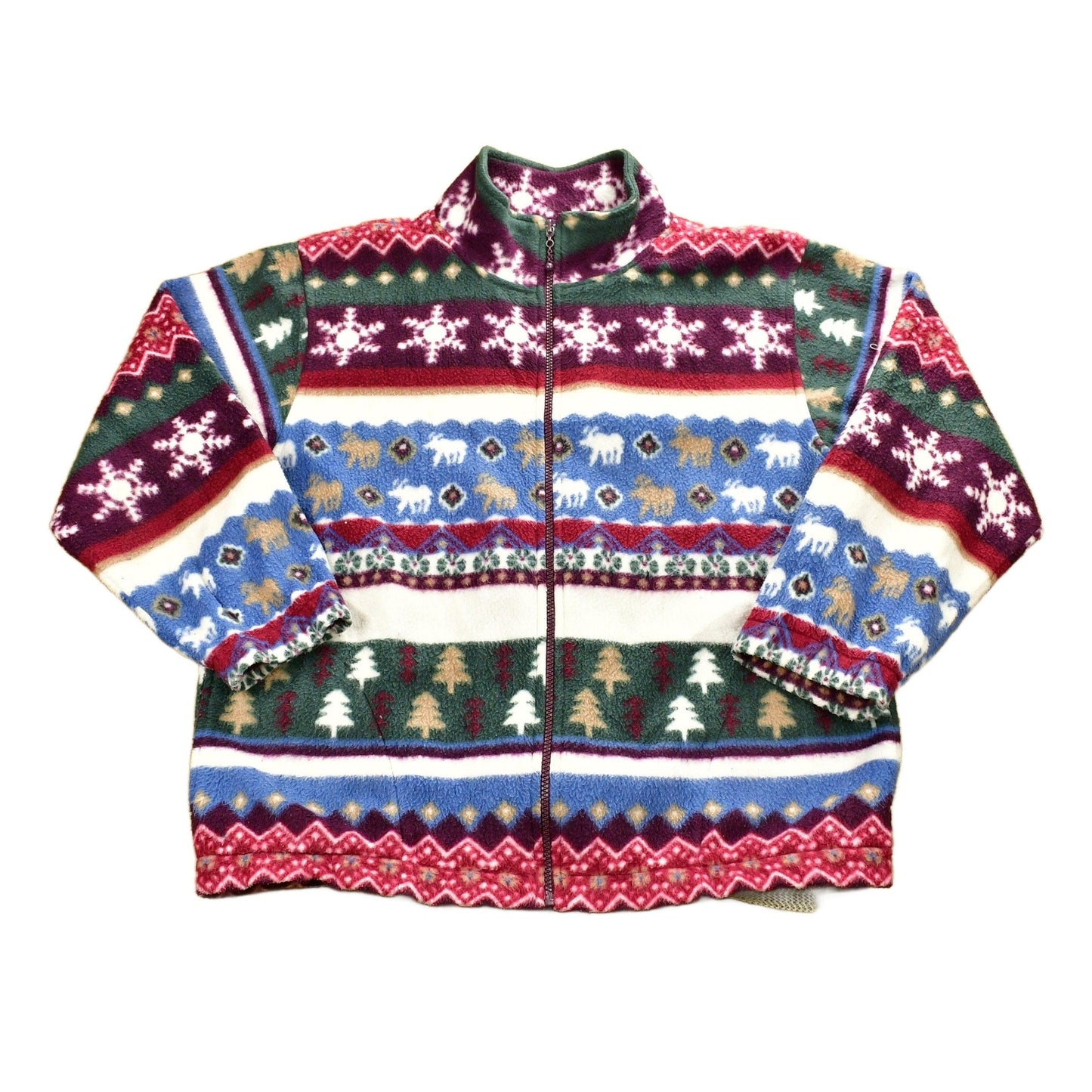 Vintage 1990s All Over Print Fleece Sweatshirt Men's Medium from propervintagecanada