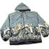 Vintage 1990s All Over Print Horses Medium Weight Fleece Hooded Zip Up Jacket Men&