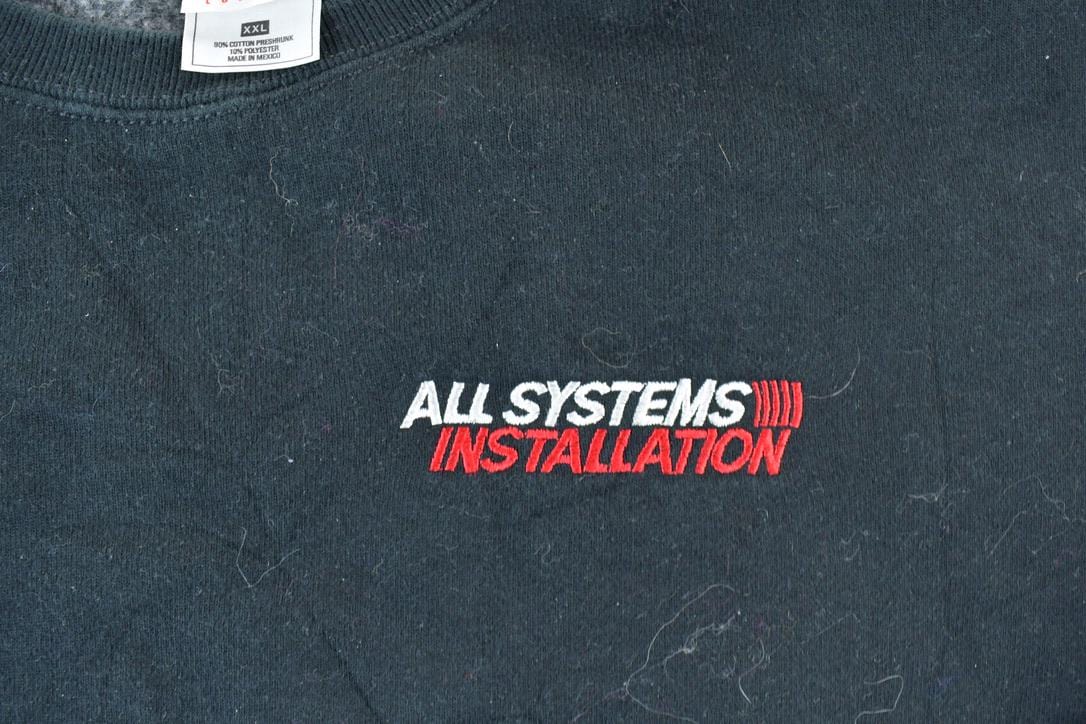Vintage 1990s All Systems Installation Souvenir Heavyweight Crewneck Sweatshirt Men's 2XL from propervintagecanada