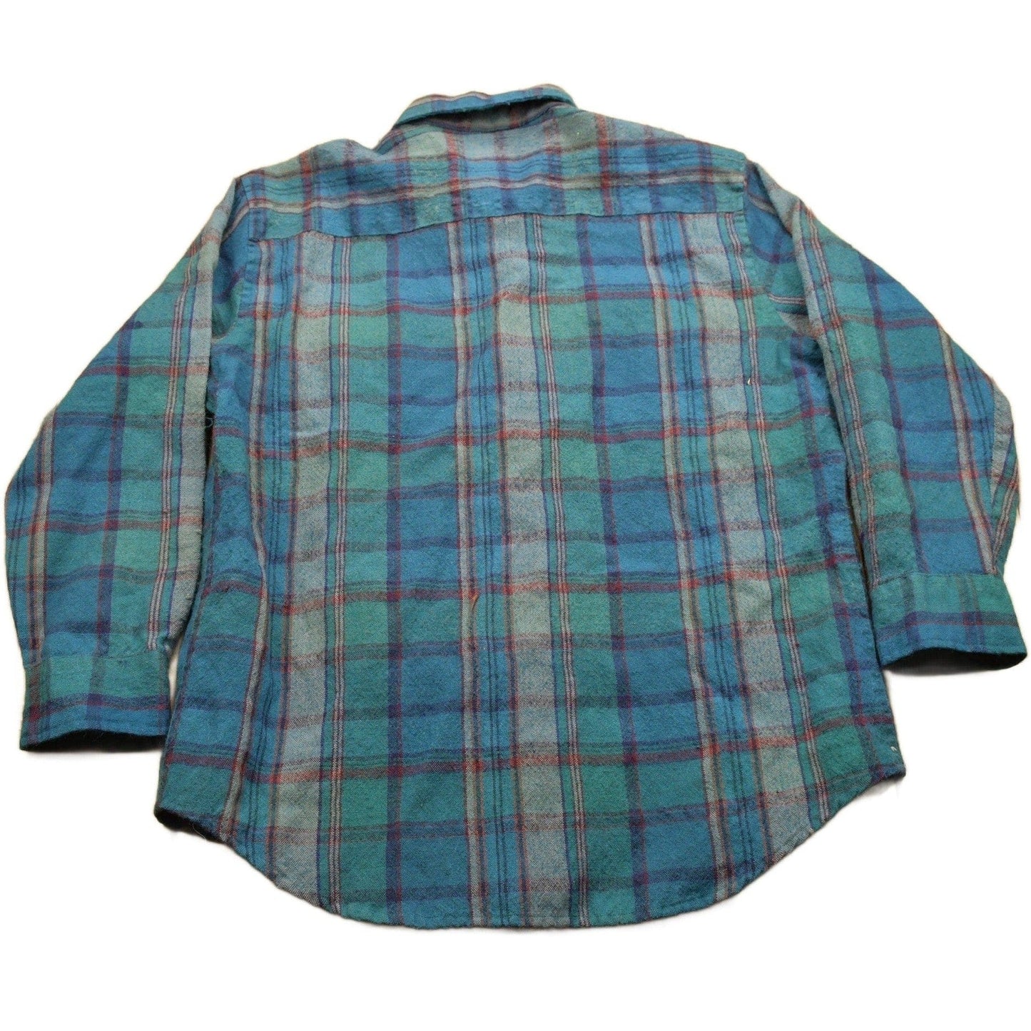 Vintage 1990s Allen Wickfield Plaid Wool Flannel Button Up Shirt Men's XL from propervintagecanada
