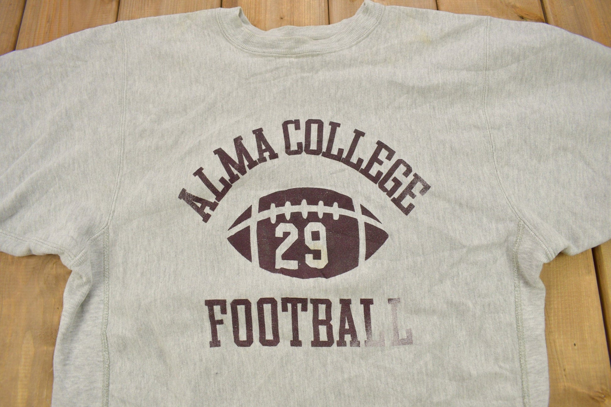 Vintage 1990s Alma College Football Champion Reverse Weave Crewneck Collegiate Men's Medium from propervintagecanada