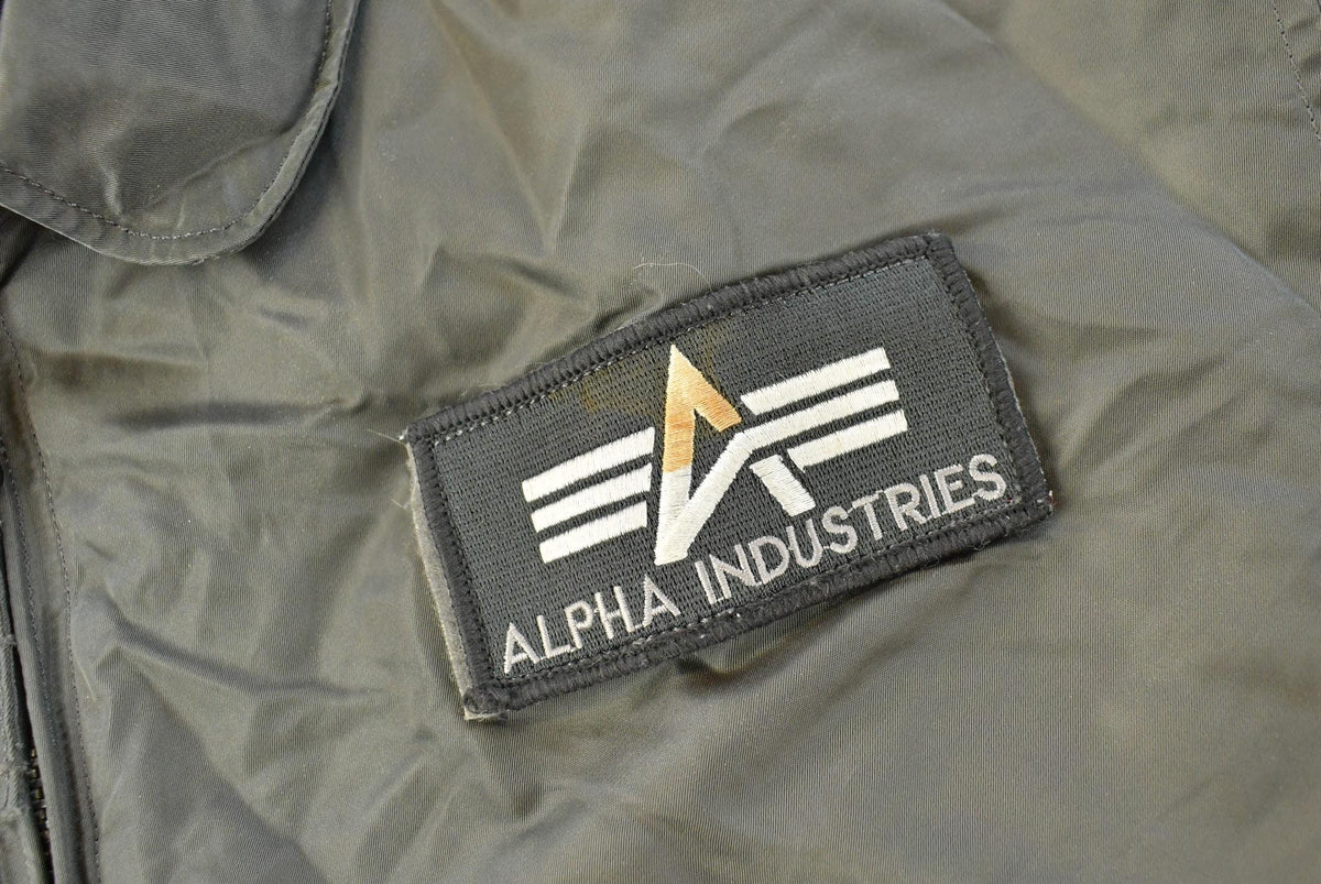 Vintage 1990s Alpha Industries CWU 45P Military Flyers Jacket Men's L / Made in Korea / Bomber Jacket / Air Force from propervintagecanada