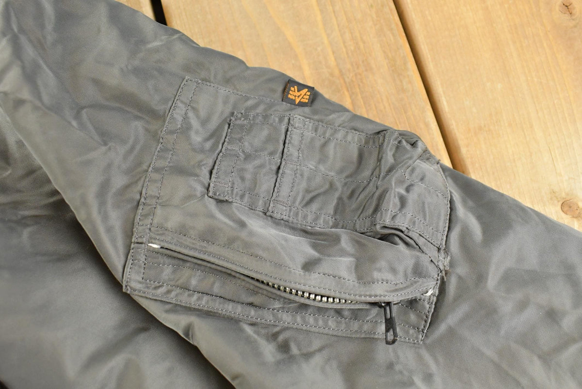 Vintage 1990s Alpha Industries CWU 45P Military Flyers Jacket Men's L / Made in Korea / Bomber Jacket / Air Force from propervintagecanada