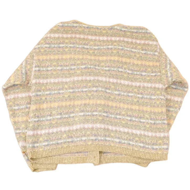 Vintage 1990s Alps Fine Women's Apparel Abstract Knit Cardigan Sweater Womens L from propervintagecanada