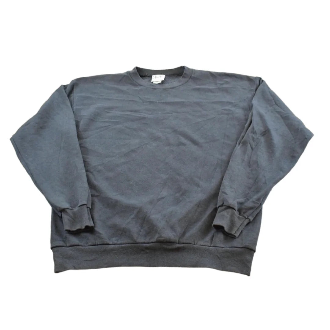 Vintage 1990s Alter Knits Blank Black Crewneck Sweatshirt Men's M / Made in USA / Streetwear / 90s Sweater / Street Style from propervintagecanada