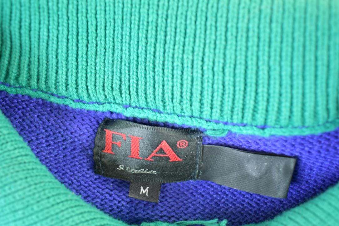 Vintage 1990s America Knit Boat Watching Collared Crewneck Sweater Mens S from propervintagecanada