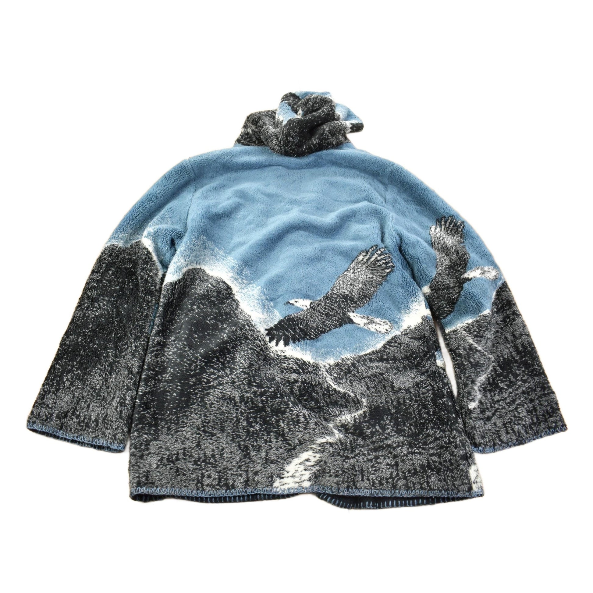Vintage 1990s American Bald Eagle Fleece Sweater Men's Medium from propervintagecanada