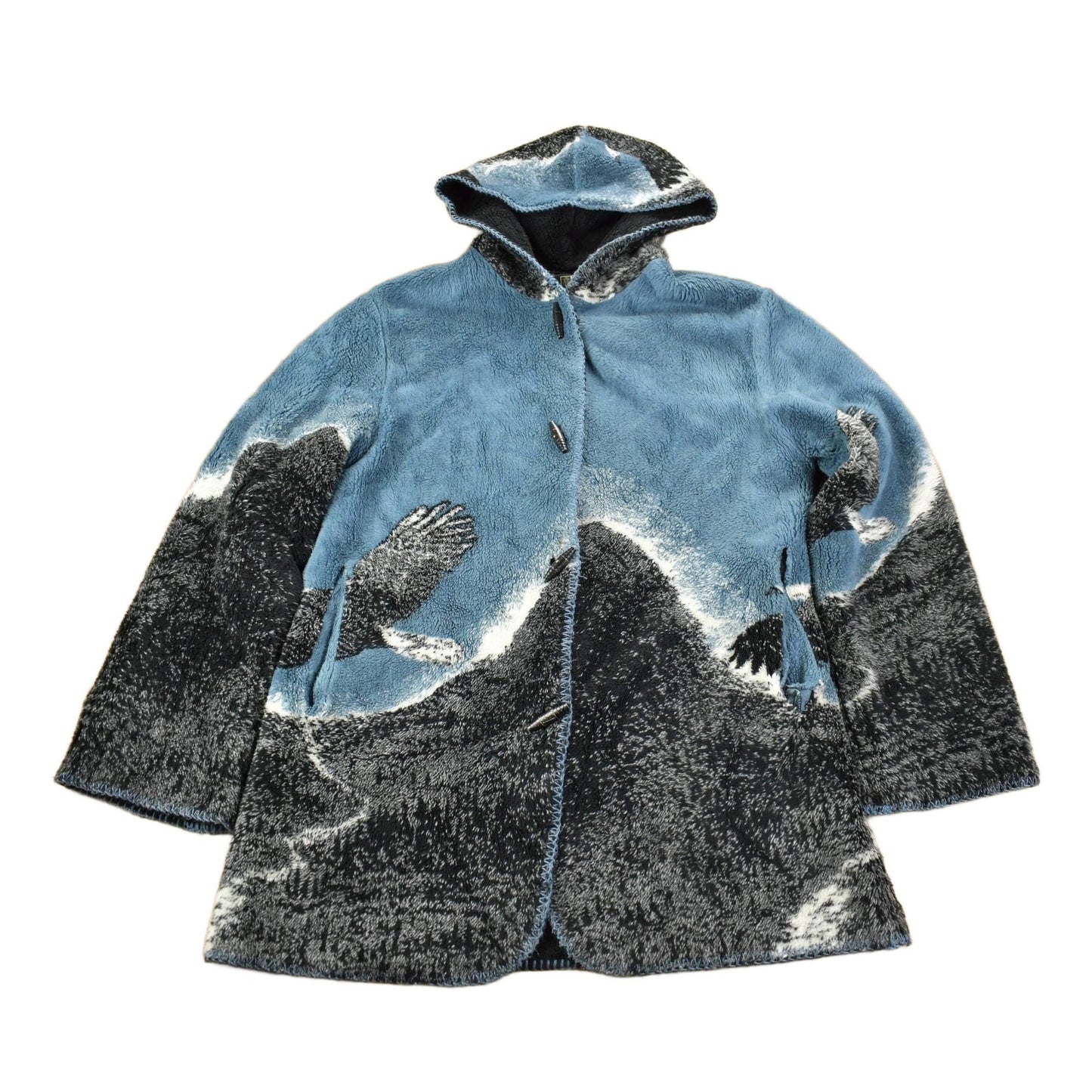 Vintage 1990s American Bald Eagle Fleece Sweater Men's Medium from propervintagecanada