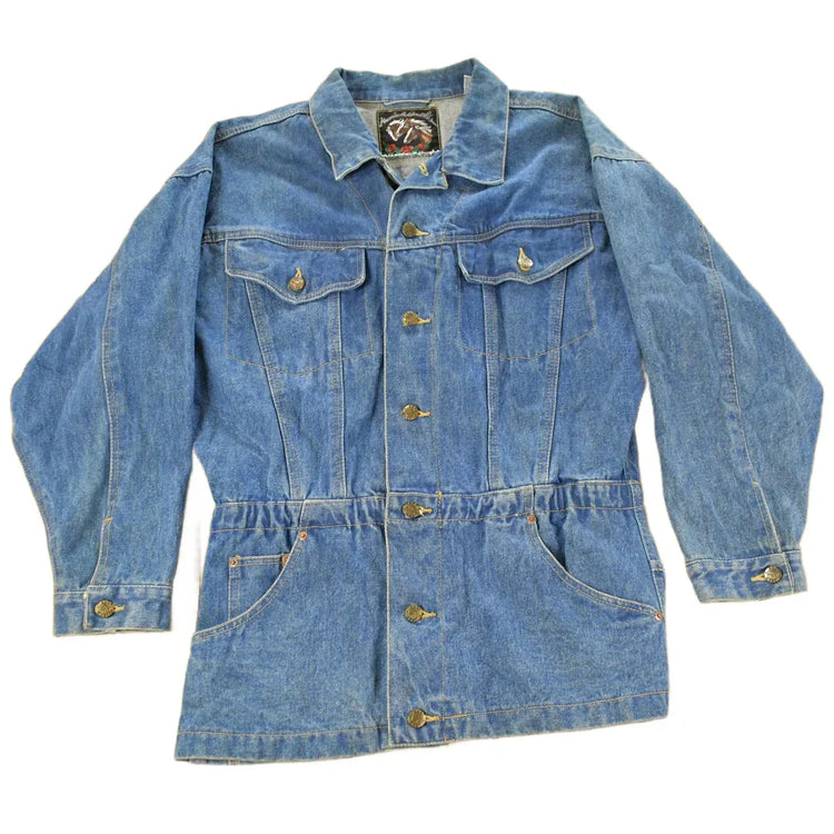 Vintage 1990s American Beauties Denim Jean Jacket Women's Large from propervintagecanada