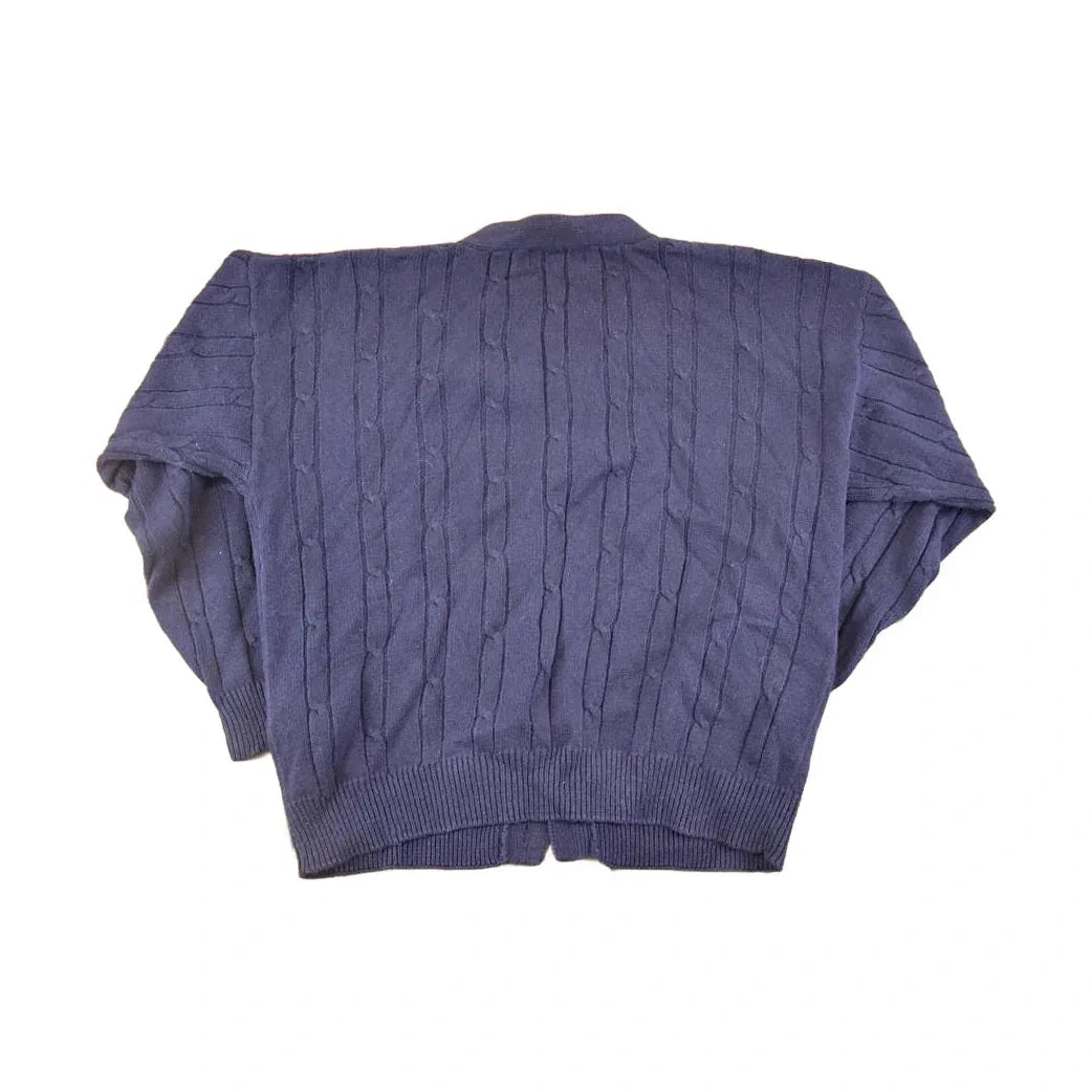 Vintage 1990s American Eagle Cable Knit Cardigan Sweater Men's L from propervintagecanada