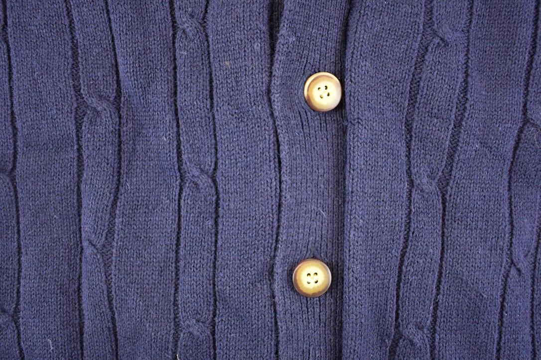 Vintage 1990s American Eagle Cable Knit Cardigan Sweater Men's L from propervintagecanada