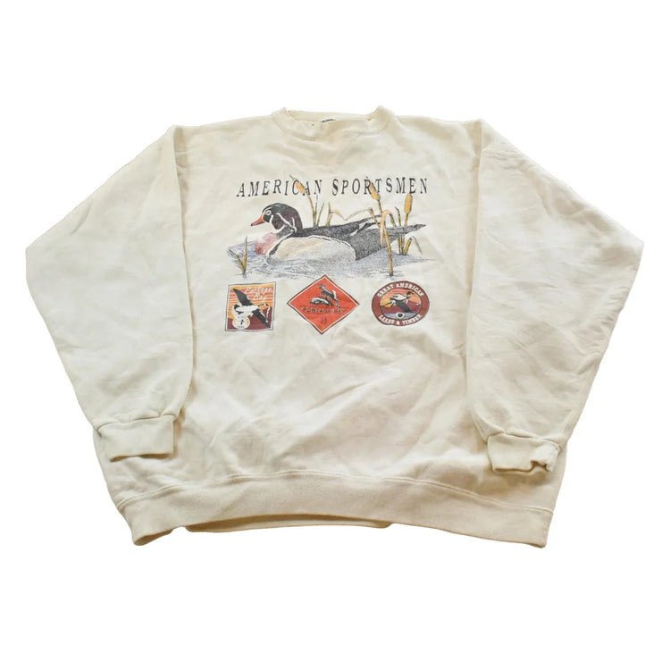 Vintage 1990s American Eagle Duck Crewneck Sweatshirt Men's XL from propervintagecanada