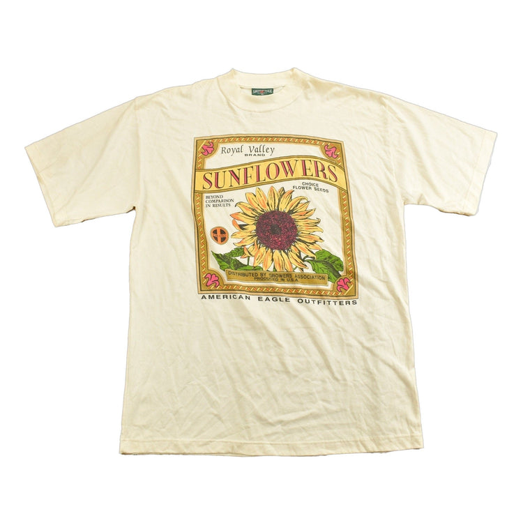 Vintage 1990s American Eagle Outfitters Sunflower Graphic T Shirt Men's XL from propervintagecanada
