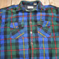 Vintage 1990s American Eagle Plaid Flannel Button Up Shirt Men's Large from propervintagecanada