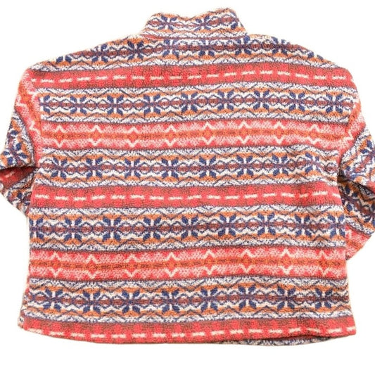 Vintage 1990s American Eagle Quarter Zip Colorful Fleece Sweater Men's Large from propervintagecanada