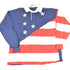 Vintage 1990s American Edition AOP American Flag Button Up Rugby Shirt Mens L from propervintagecanada