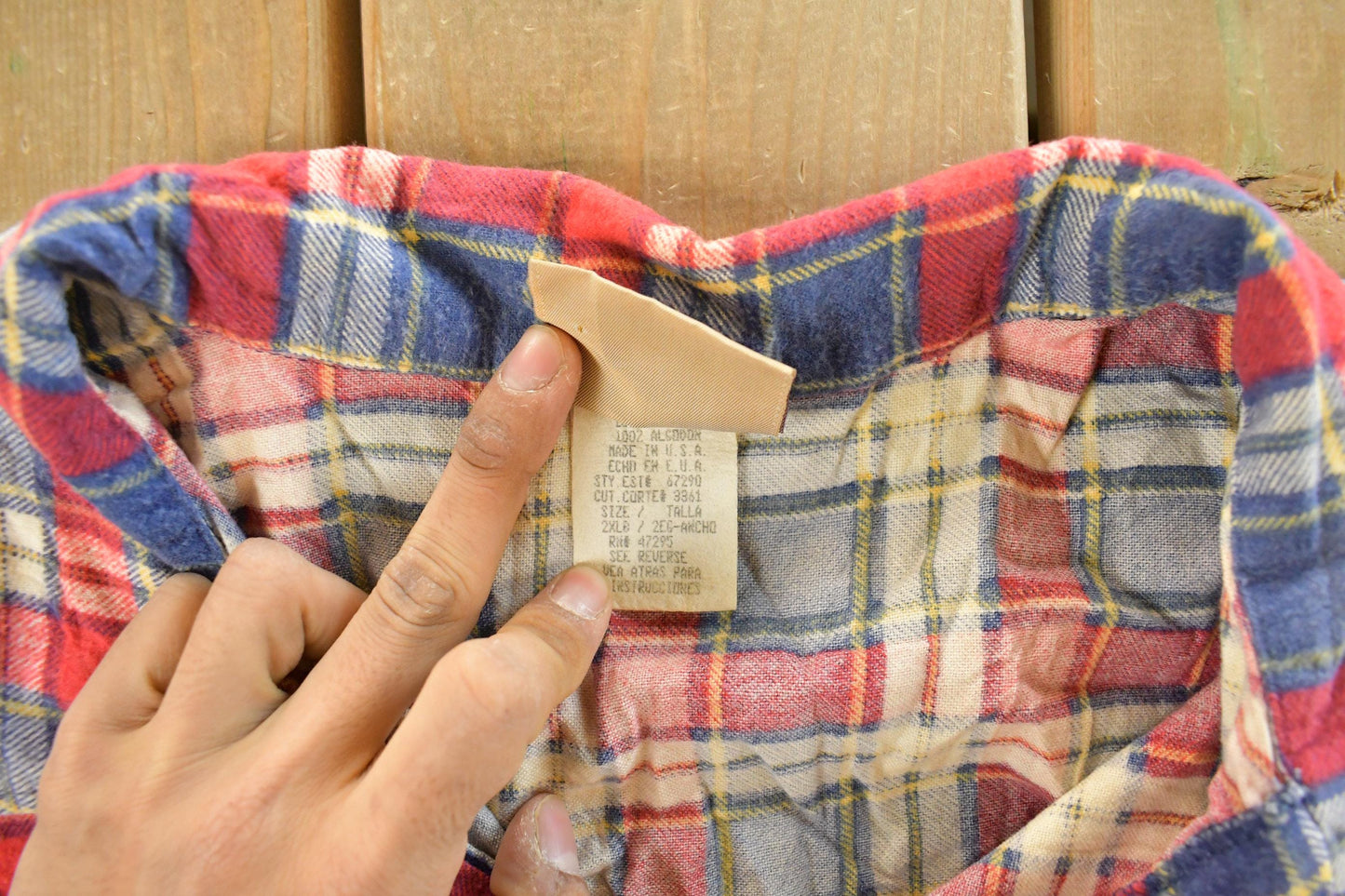 Vintage 1990s American Edition Plaid Flannel Button Up Shirt Men's 2XL from propervintagecanada