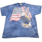 Vintage 1990s American Flag Bald Eagle Graphic Tie Dye T-Shirt Men's 2XL from propervintagecanada