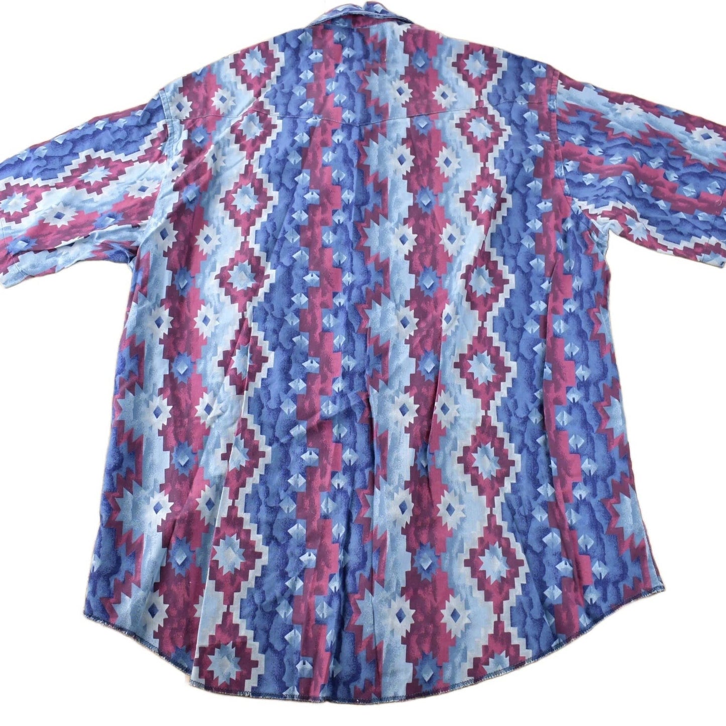 Vintage 1990s American Hero South Western Style Aztec Pattern Button Up Shirt Men's XL from propervintagecanada