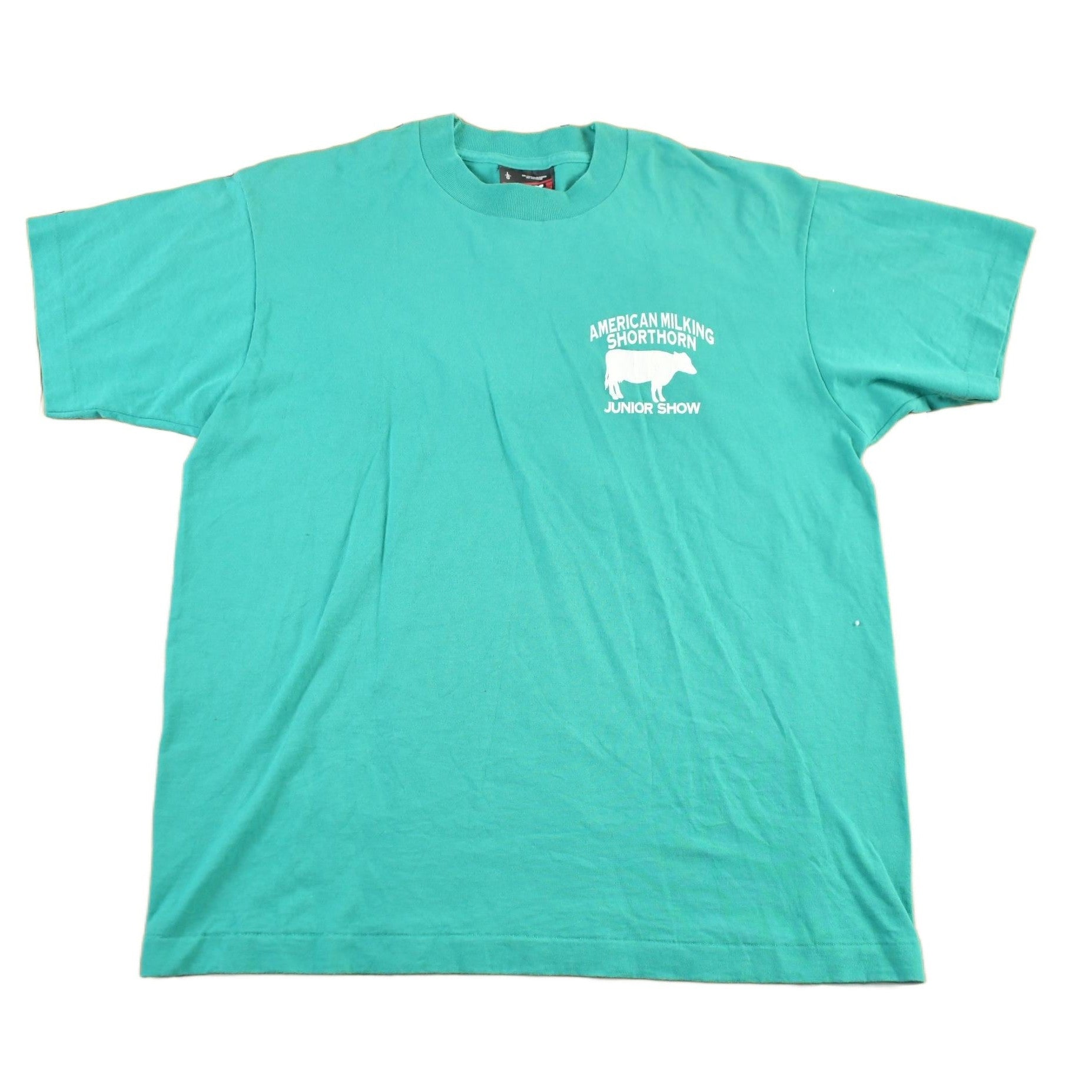 Vintage 1990s American Milking Shorthorn Cow Farm T Shirt Men's Large from propervintagecanada