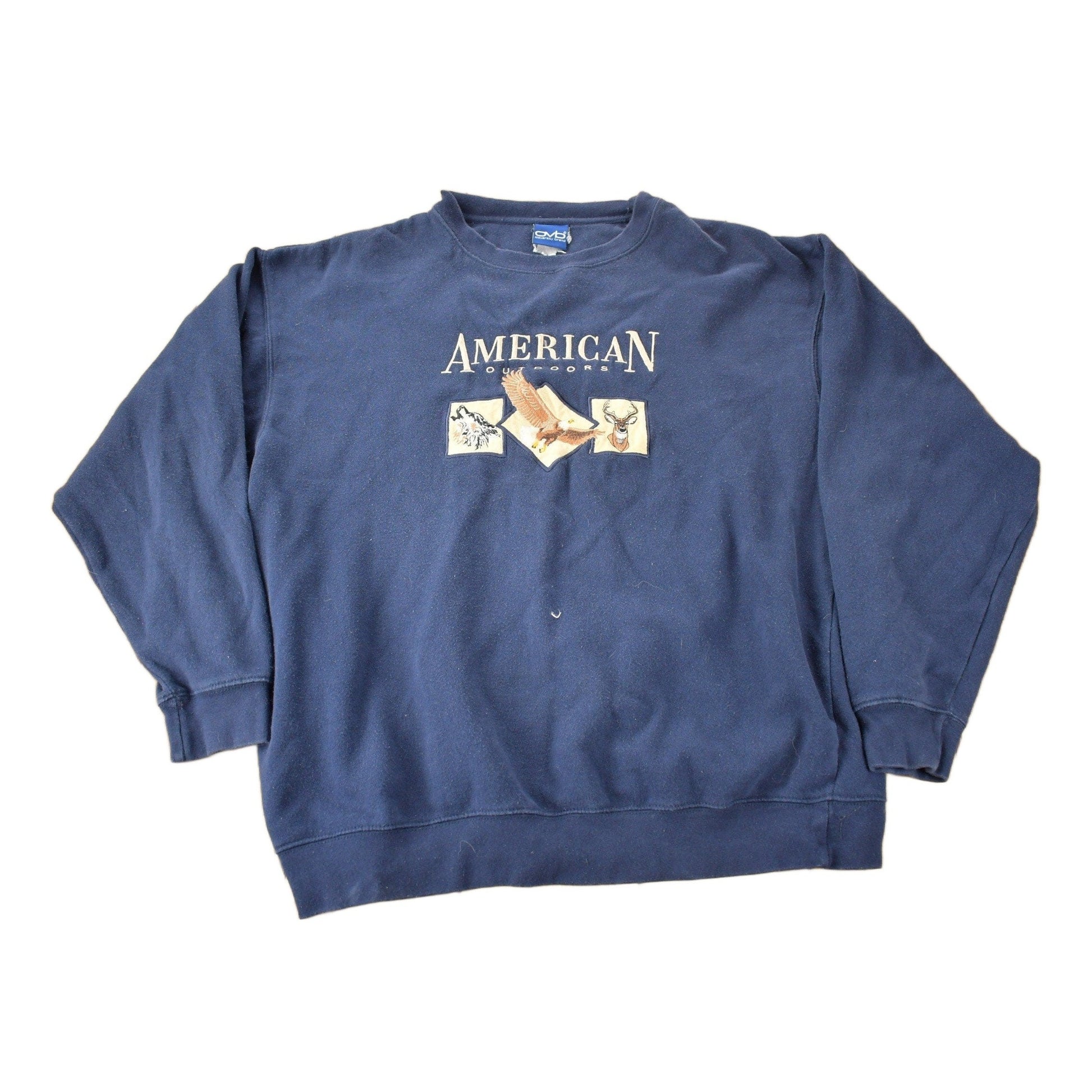Vintage 1990s American Outdoors Embroidered Crewneck Sweatshirt Men's XL from propervintagecanada