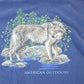 Vintage 1990s American Outdoors Wolf Souvenir Single Stitch Graphic Print T-Shirt Made In Men's XL from propervintagecanada