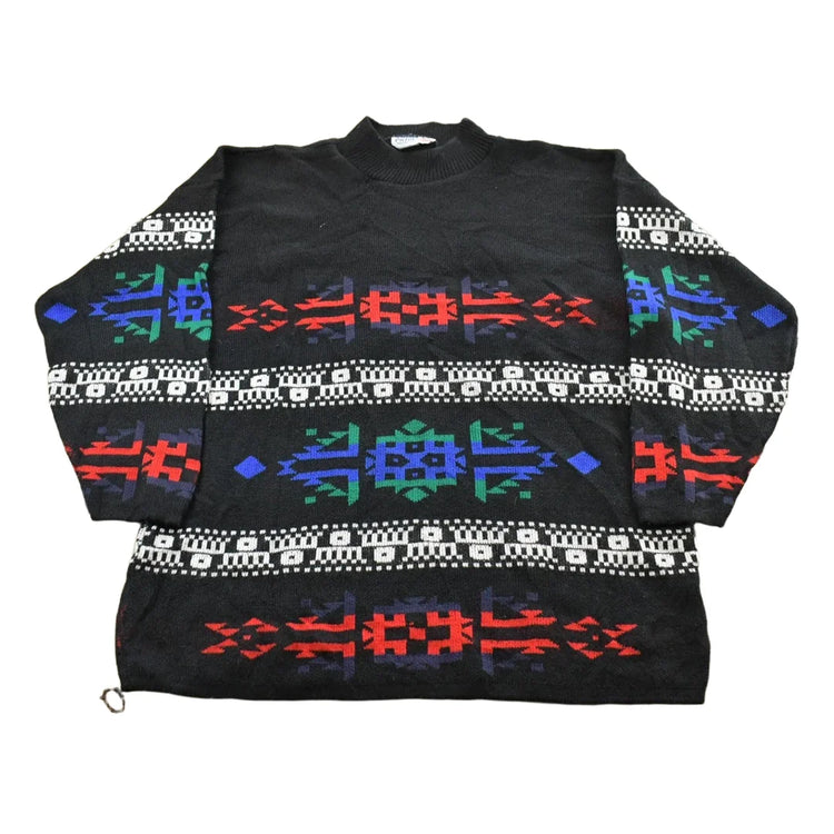 Vintage 1990s American Pride Nordic Knit Crewneck Sweater Women's L from propervintagecanada