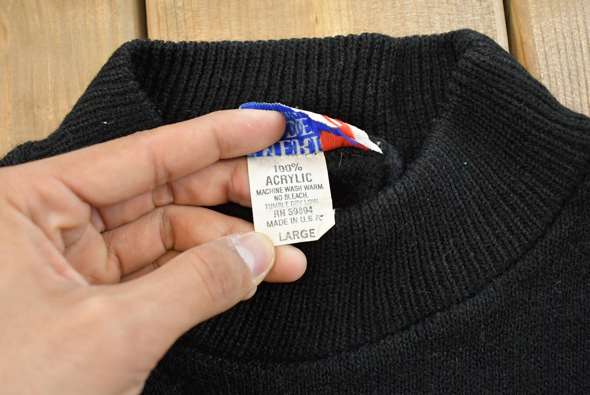 Vintage 1990s American Pride Nordic Knit Crewneck Sweater Women's L from propervintagecanada