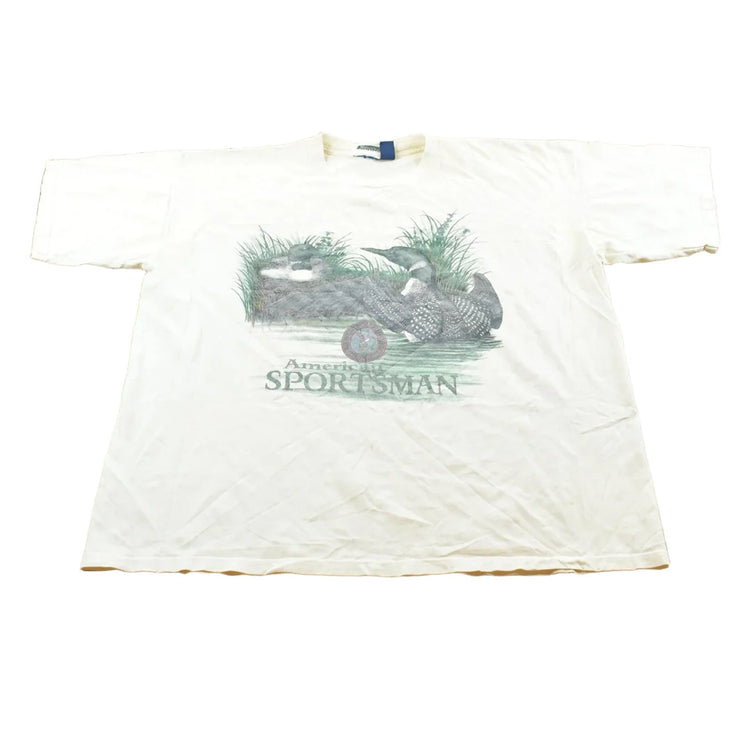 Vintage 1990s American Sportsman Loon T-Shirt Men's 2XL from propervintagecanada